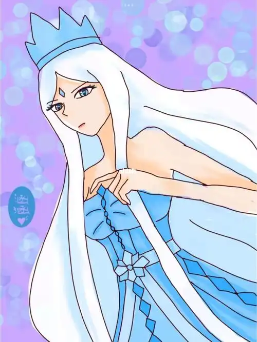 画了一张冰清玉洁的冰公主