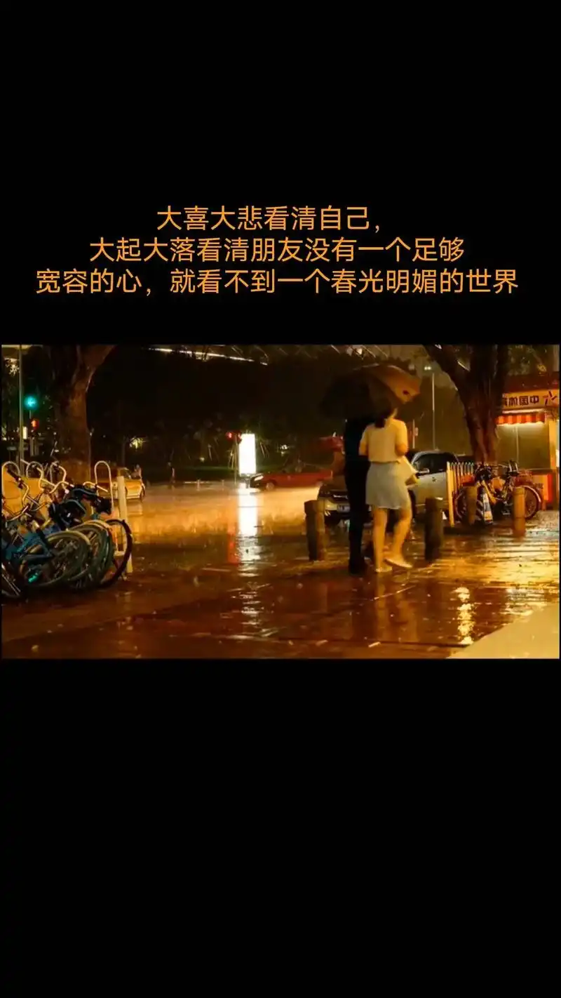 大喜大悲看清自己大起大落看清朋友没有一