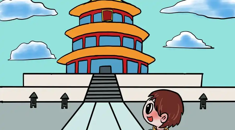 霖山老师教你画儿童文学插画:天坛_哔哩哔哩 (゜