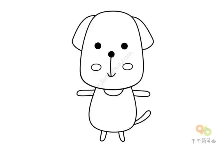 狗狗简笔画步骤图