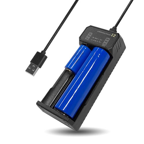 充电器锂电池14500186502170026650双槽充电器