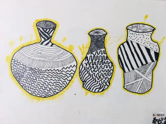 索宁综合造型第十六课:线描瓶子