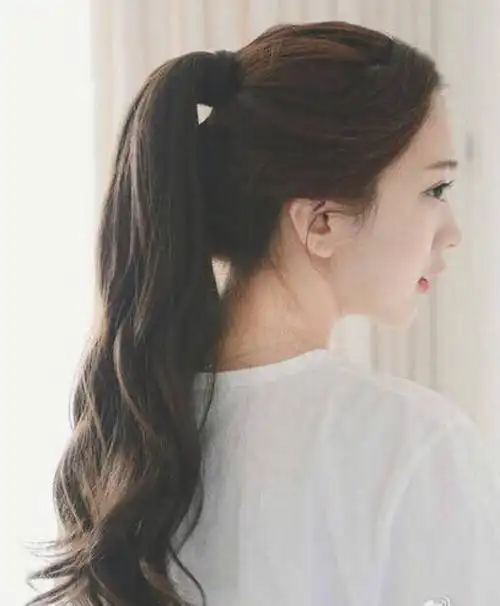 高马尾卷发青春活力减龄