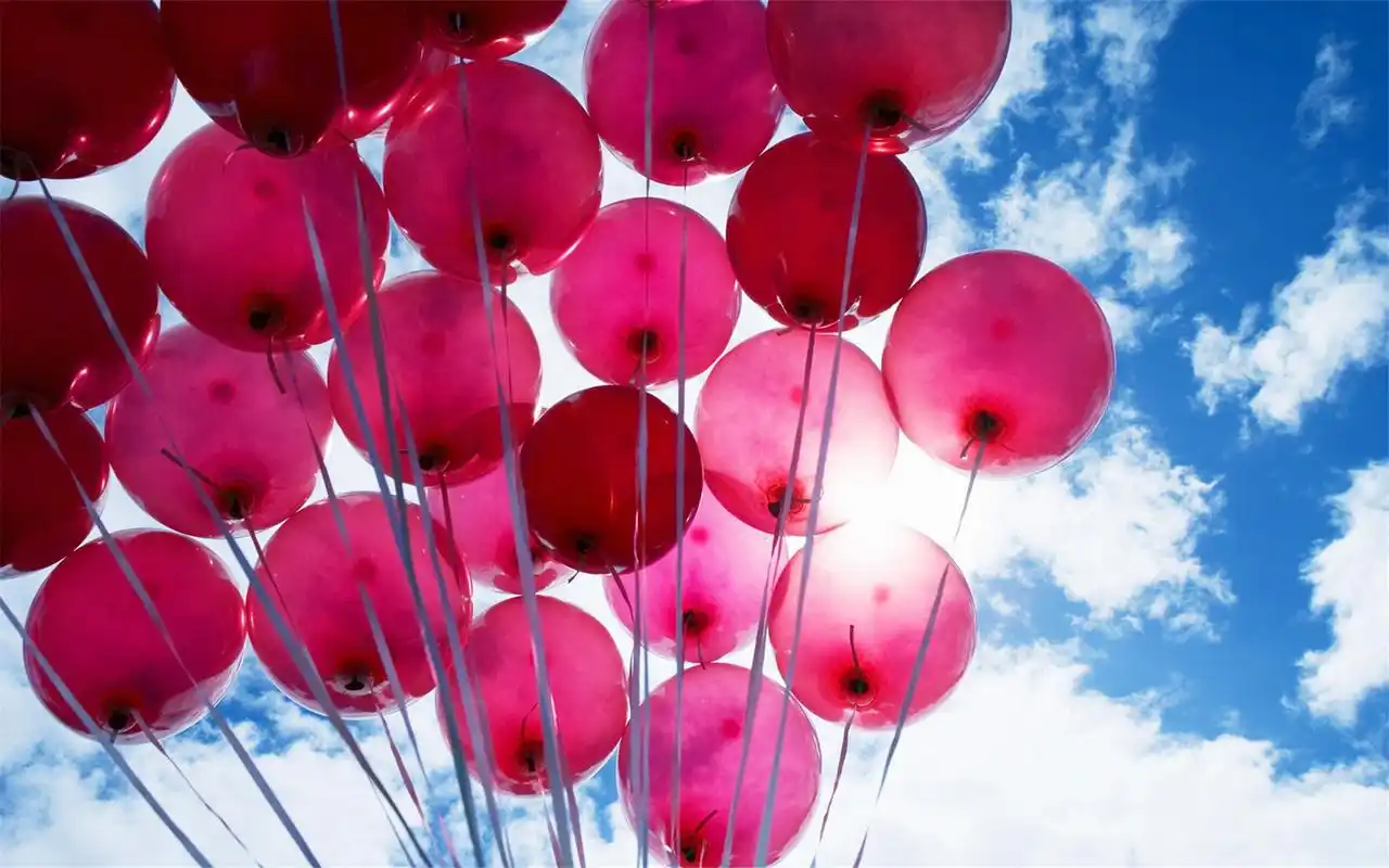 唯美意境浪漫梦幻彩色气球非主流治愈系桌面壁纸(1)
