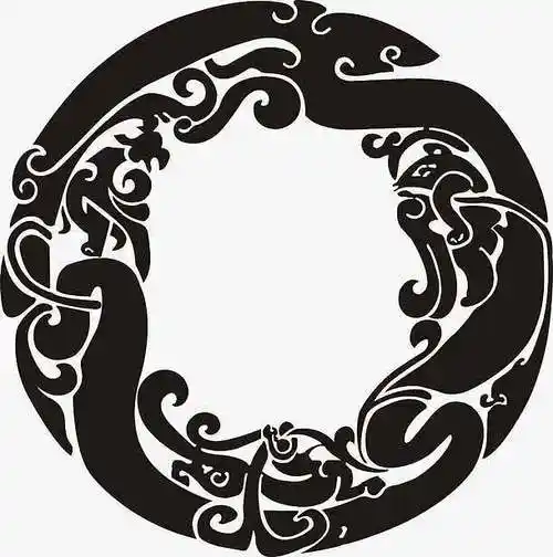 创意中国风龙纹边框元素