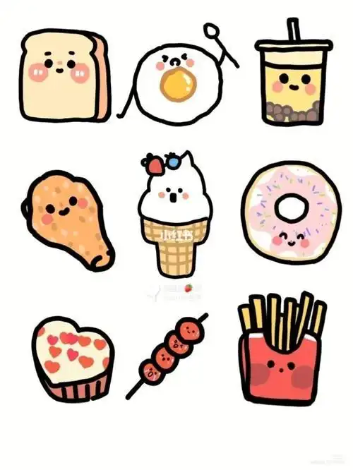 麦当劳套餐简笔画彩色 简笔画图片大全-蒲城教育文学网