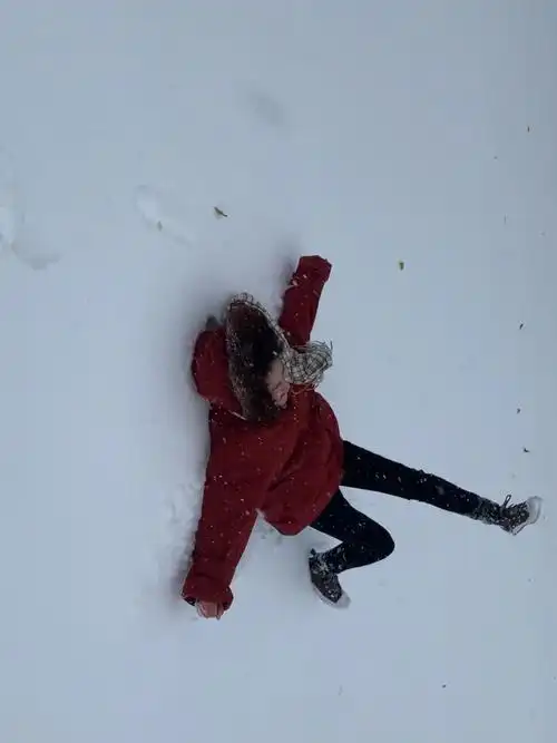 下雪啦给大家表演一个雪地打滚76