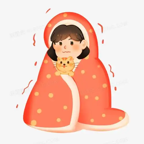 手绘卡通冬天裹被子取暖免抠素材图片免费下载_png素材_编号z62i8wwq3