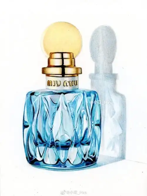 彩铅步骤 | miumiu滢蓝香水