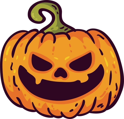 卡通手绘万圣节南瓜png元素