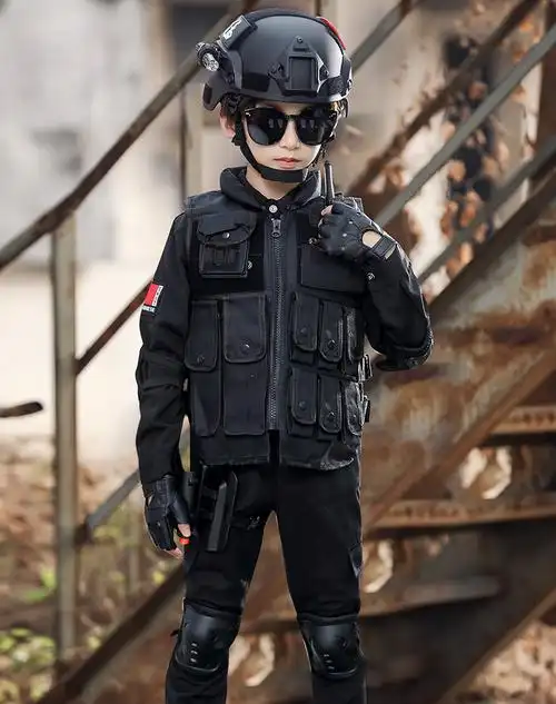儿童警服警察服男童军装警装衣服军人服装警官服特种兵套装演出服