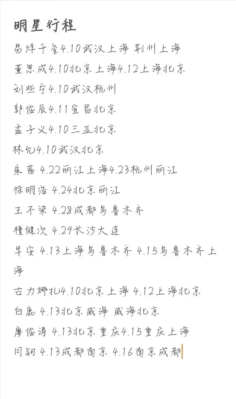 易烊千玺行程表近期最新 - 抖音