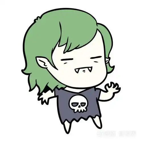 卡通僵尸吸血鬼女孩