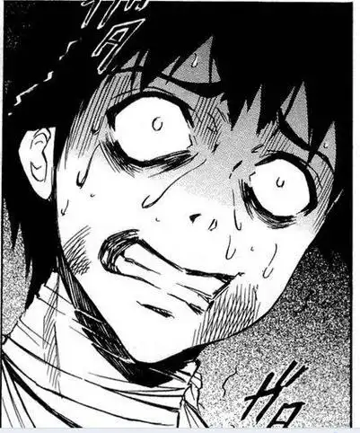 谁有动漫男生抱着头恐怖或者害怕的表情