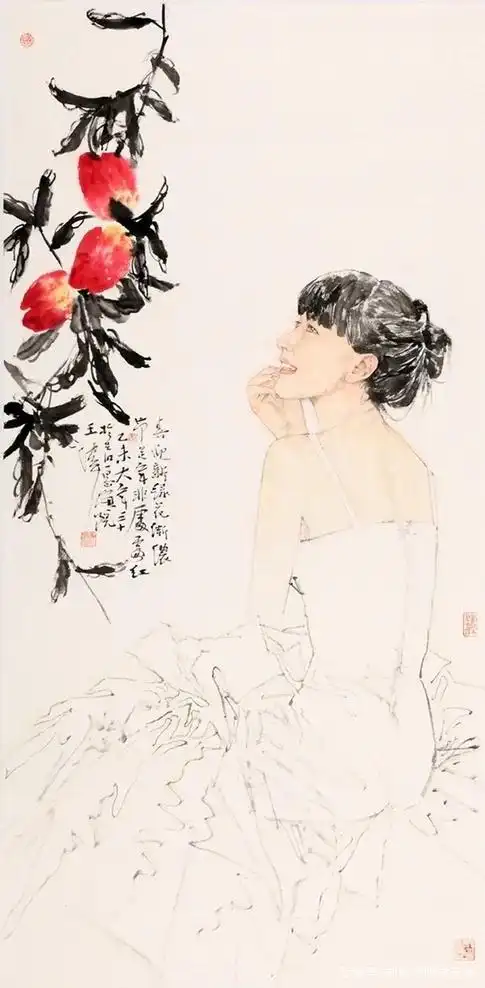 王伟写意国画人物,造型笔墨功夫非常了得