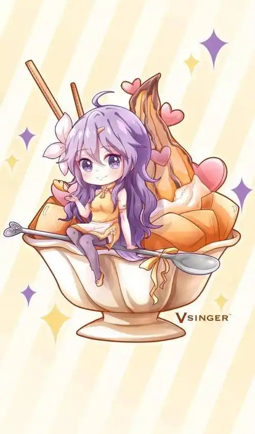 q版动漫超可爱甜点小女孩