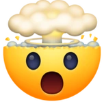 下载01冒蘑菇云的头的emoji表情大图