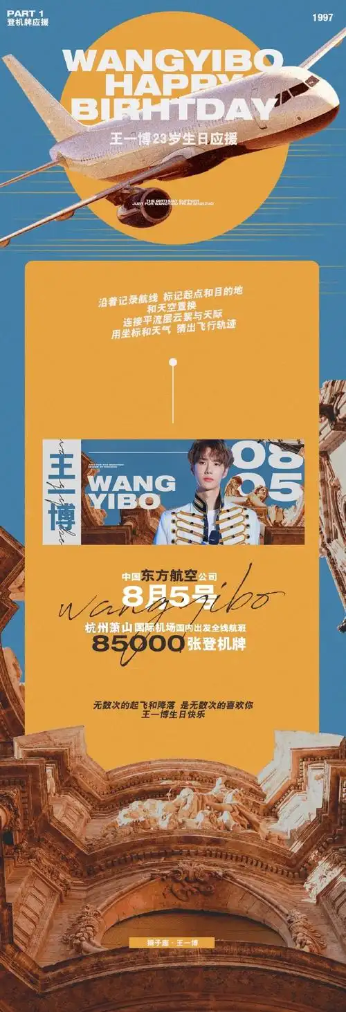 王一博超话|#王一博0805生日快乐#王一博生日应援part 1沿着记录航线