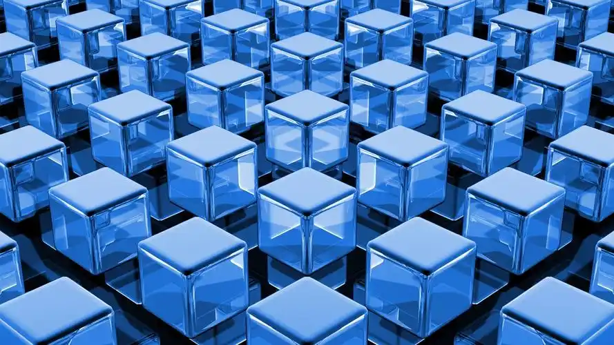 3d蓝色立方体 壁纸