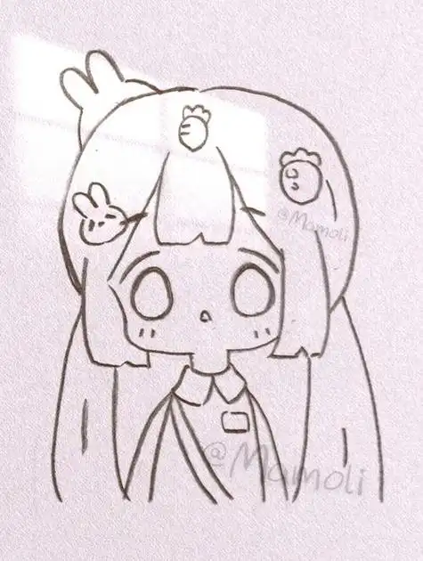 二次元q版女生简笔画