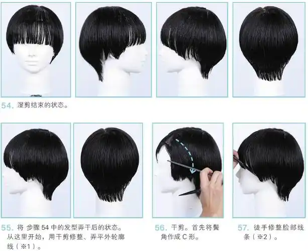 剪发教程超实用的短发蘑菇头下