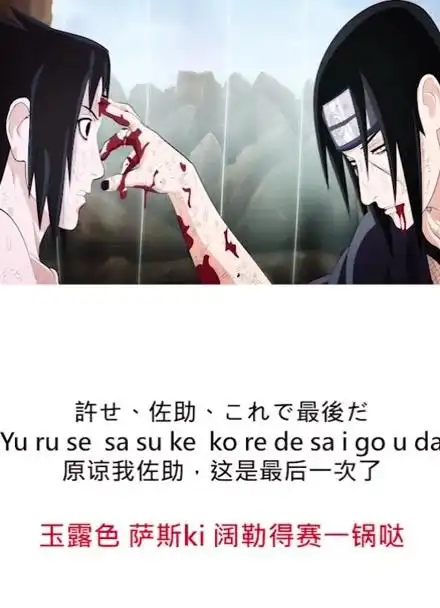 原谅我佐助日语火影忍者火影鸣人佐助佐助