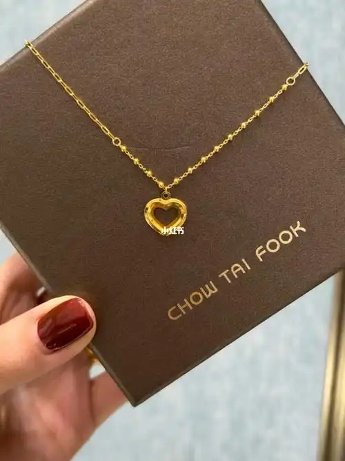 周大福足金新款桃心项链再来一波