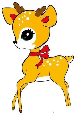 画教程简笔画教程铅笔画简笔画教程关于卡通梅花鹿简笔画彩色画法图片