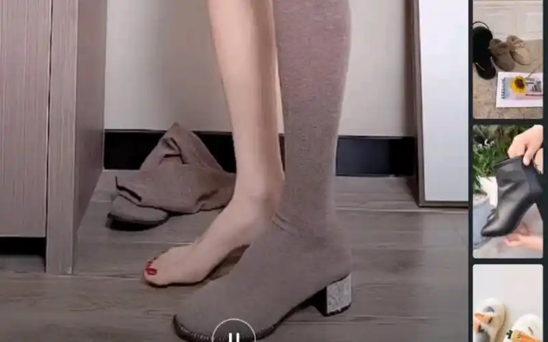 玉足美女光脚穿长靴_哔哩哔哩_bilibili