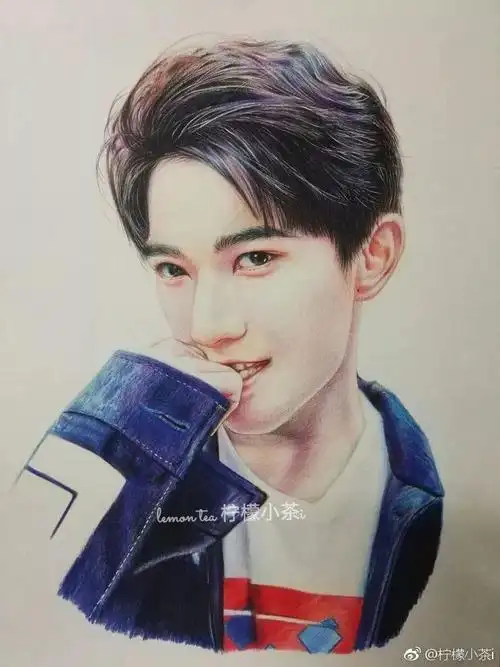 彩铅步骤临摹画一个你们的男票杨洋