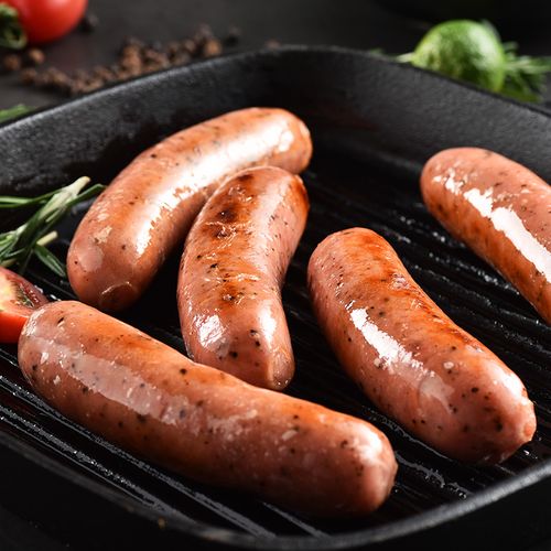 益多手工香肠黑胡椒热狗烤肠火腿肠640克整箱32包香肠