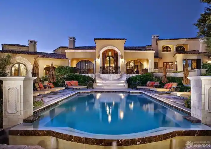 欧式古典风格高级别墅外观设计图片