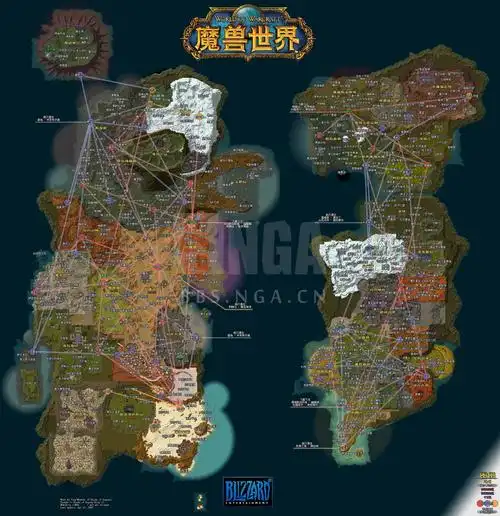 杂谈超详细清晰的艾泽拉斯地图