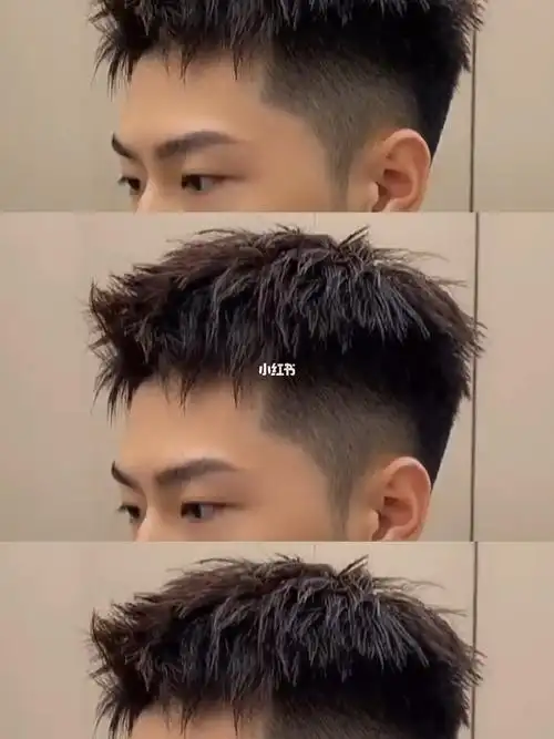 立体小碎盖男士发型参考增加蓬松度立体感
