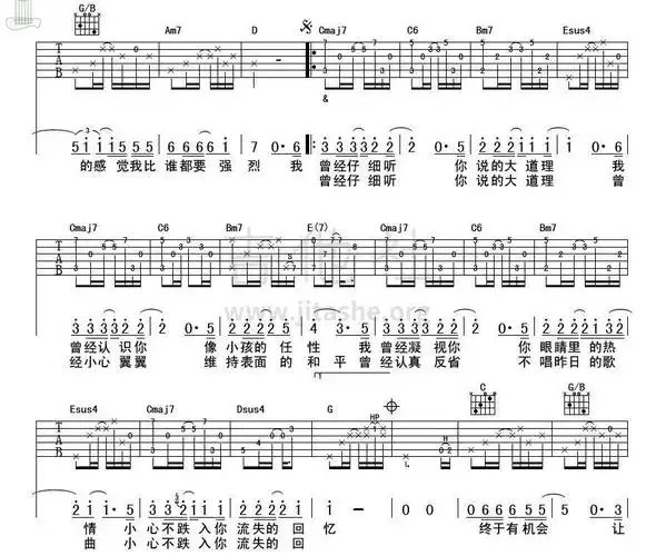 表面的和平吉他谱(图片谱,的,和平)_陈绮贞(cheer)_表面的和平3.jpg