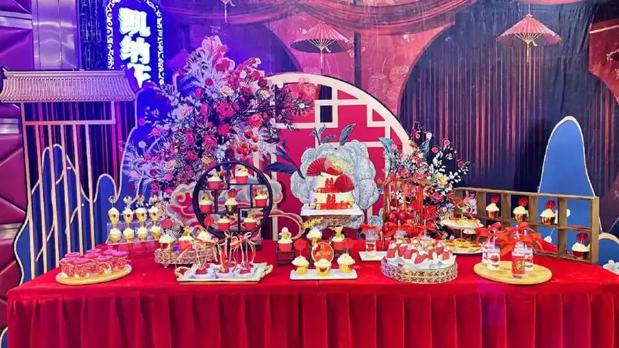 新中式婚礼甜品台订婚结婚