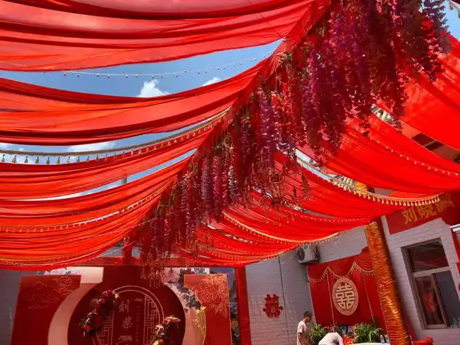 农村中式婚礼现场