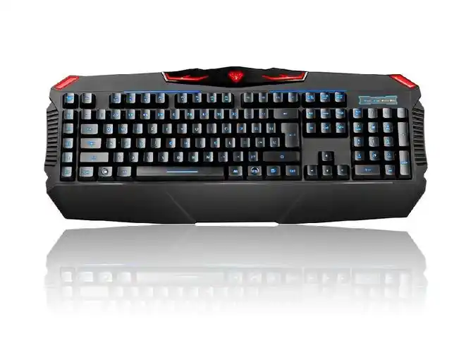 large tarantula in the mechanism keyboard backligh