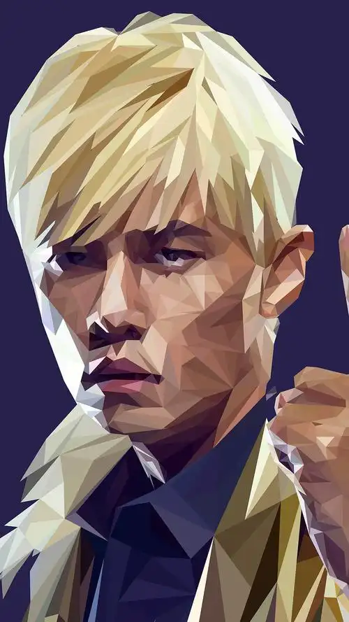 周杰伦矢量风格插画