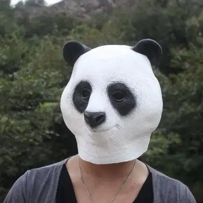 盛泉 熊猫头面具 出口日本原装大熊猫面具 熊猫头套 可爱熊猫公仔