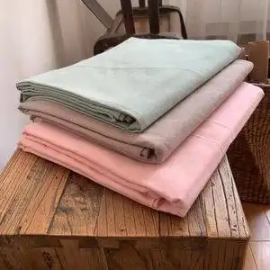 老粗布纯色床单图片