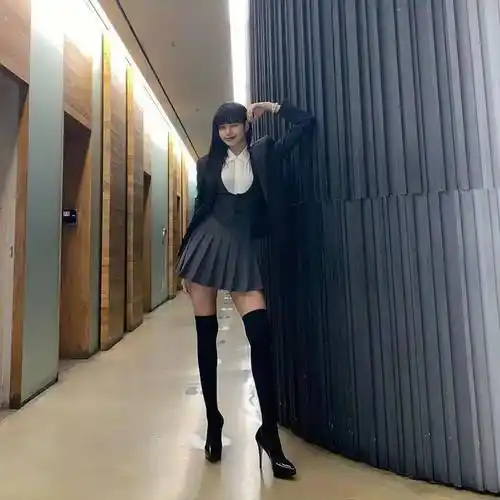 腰细有胯,肌肉线条紧致蚂蚁腰大长腿,建模身材身高不到1米7,比例极佳