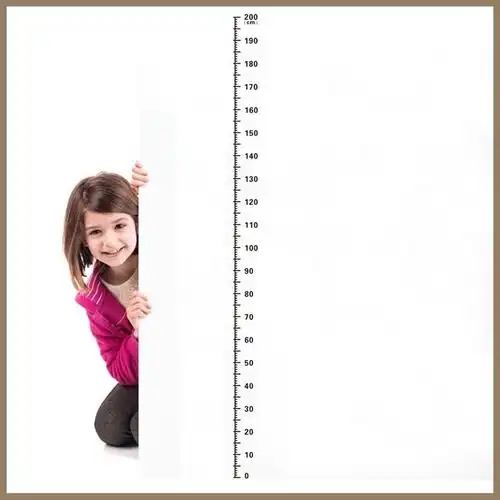 儿童家用学校医院体检舞蹈教室量身高贴2米尺子测量仪墙贴1白色200