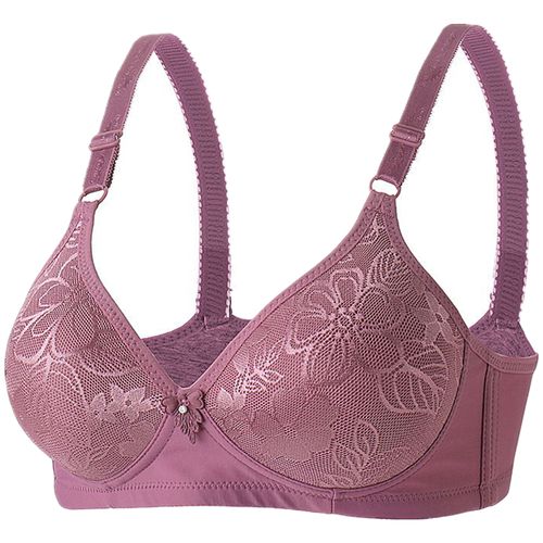 中年女士胸罩妈妈无钢圈_中老年女士大码妈妈内衣无钢圈薄透气大码