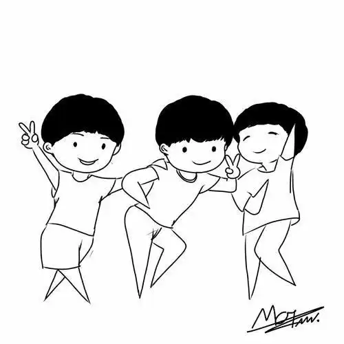 boy简笔画简笔画教你画tfboy之q版易烊千玺tfboys简笔画q版教程