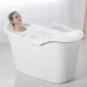 成人家庭洗澡桶加厚塑料家用儿童沐浴桶泡澡桶大号坐浴盆浴缸有盖