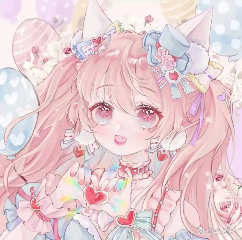 粉色系列动漫女生头像 抱图可以,首先点赞收藏.
