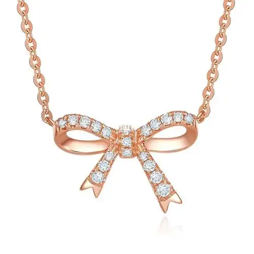 周大生蝴蝶03结钻石项链