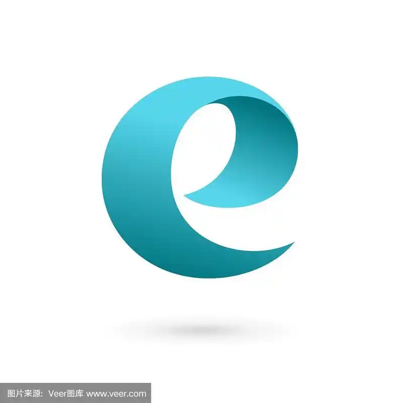 字母e标志图标设计模板元素