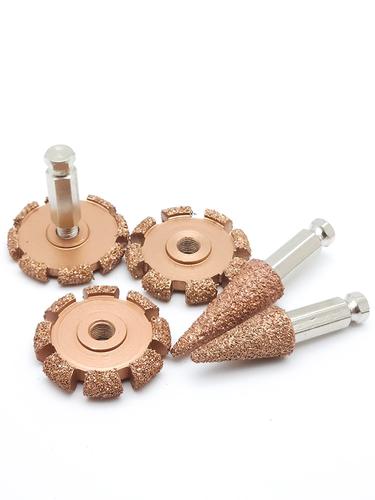 补胎钨钢合金打磨头打磨轮汽车轮胎气动低速打磨机头偏平锥形磨头